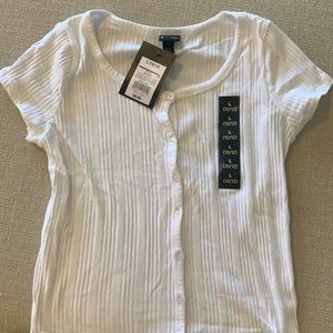 NWT Girls White Top Size L 10/12